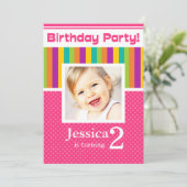 2e verjaardag van de uitnodigingen van de Partij v (Staand voorkant)