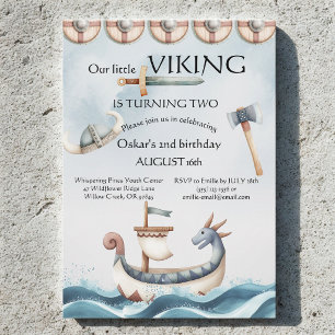 2e verjaardag Viking thema jongens verjaardag Kaart