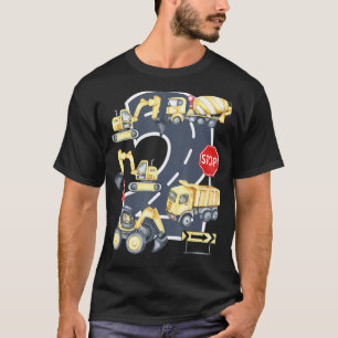 2e verjaardagsfeestje 2 jaar oude bouwwagens BI T-shirt