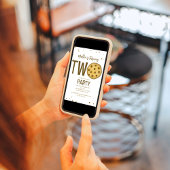 2e verjaardagsfeestje Schattigee cookie Kaart