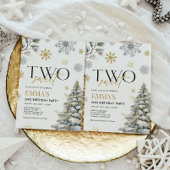 2e verjaardagsuitnodiging, Winter Twee Verjaardag Kaart