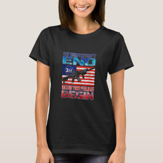 2e wijziging Mannen Pro Pistool Ar15 Amerikaanse v T-shirt