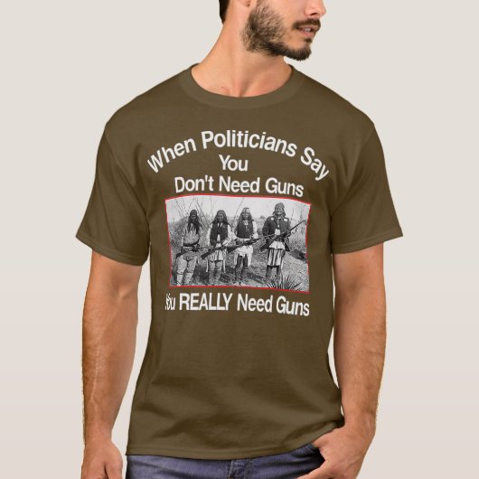 2e wijziging Rechten Inheemse Amerikaanse Pistool  T-shirt (Voorkant)