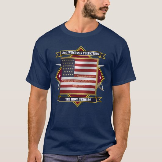 2e Wisconsin Volunteer Infantry T-shirt (Voorkant)