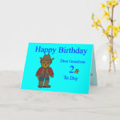 2ème carte d'anniversaire de petit-fils (Fleur jaune)