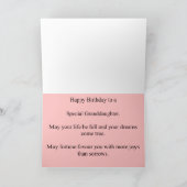 2ème carte d'anniversaire de petite-fille (Intérieur)