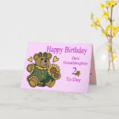 2ème carte d'anniversaire de petite-fille (Fleur jaune)