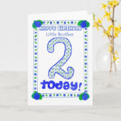 2ème Carte d'anniversaire pour un petit frère (Fleur jaune)