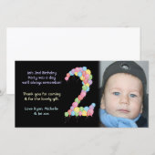 2ème carte photo de Merci d'anniversaire de garçon (Devant / Derrière)