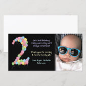 2ème carte photo de Merci d'anniversaire de garçon (Devant / Derrière)