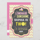 2ème invitation de Chevron d'anniversaire de (Devant / Derrière)