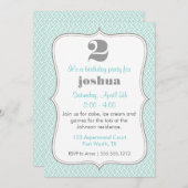 2ème invitation de fête d'anniversaire de cadre de (Devant / Derrière)