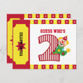 2ème Invitation de ondulation de clown de cirque (Devant / Derrière)