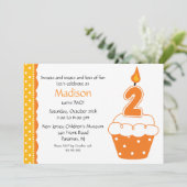 2ème Invitation de petit gâteau d'anniversaire (Debout devant)