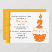 2ème Invitation de petit gâteau d'anniversaire (Devant / Derrière)