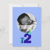 2ème Invitation mignonne de la partie du garçon (Dos)