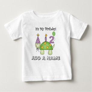 2ème T-shirt personnalisé d'anniversaire de tortue