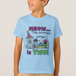2ème T-shirts et cadeaux d'anniversaire de chaton