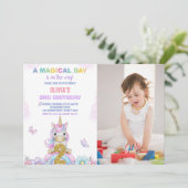 2ème Unicorne Florale Invitations d'anniversaire a (Debout devant)