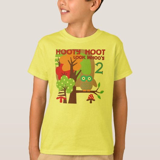 2èmes T-shirts et cadeaux d'anniversaire de hibou (Devant)