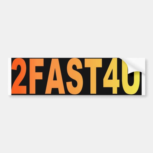2FAST4U BUMPERSTICKER (Voorkant)