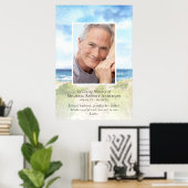 2ftx3ft Beach Foto Tribution Funeral Memorial Poster (Thuiskantoor)