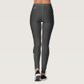 '2J' Logo grijs met zwarte achtergrond Leggings (Achterkant)