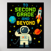 2nd Grade And Beyond Astronaut Space Boys Gamer Fi Poster (Voorkant)