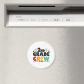 2ND Grade Crew Funny Back To School Student Gift Magneet (Insitu (Vaatwasser))