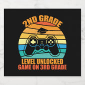 2nd Grade graduation back to school level unlocked Likeurfles Etiket (Enkel label)