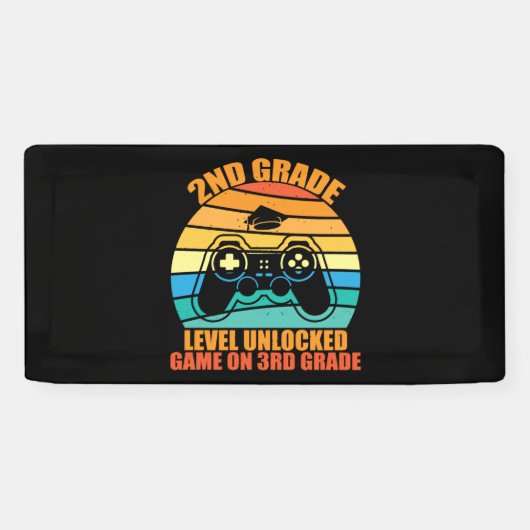 2nd Grade graduation back to school level unlocked Spandoek (Horizontaal)