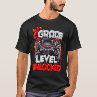 2nd Grade Level Unlocked Video Game Back To School T-shirt