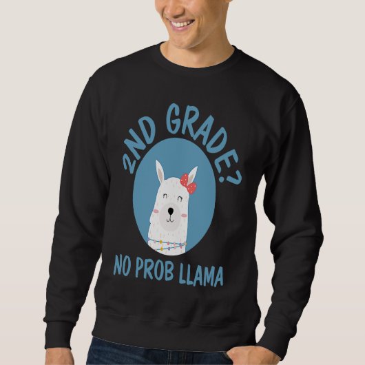 2nd Grade Llama  Teacher Student Back To School Trui (Voorkant)