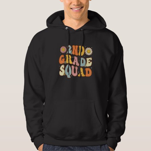 2nd Grade Squad Second Teacher Student Team Back T Hoodie (Voorkant)