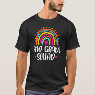 2nd Grade Squad Teacher  Rainbow  Back To School T-shirt