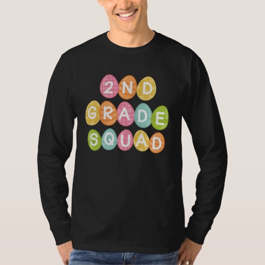 2nd Grade Squad Teacher Student Team Happy Easter  T-shirt (Voorkant)
