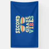 2nd Grade Teacher Second Grade Vibes Spandoek (Verticaal)