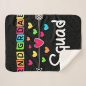 2nd grade Teacher Shirts School Team Second Grade Sherpa Deken (Voorkant (horizontaal))