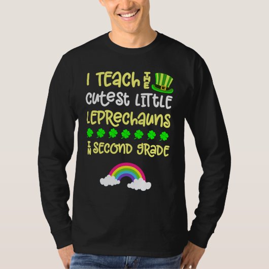 2nd Grade Teacher St Patrick Day Second Rainbow Le T-shirt (Voorkant)
