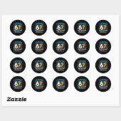 2nd Grade Teacher Survived 67 Days Of School Humor Ronde Sticker (Vel)