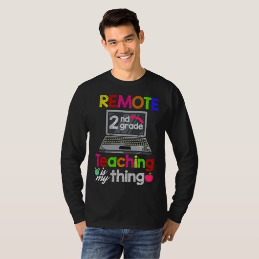2nd Grade Virtual Teacher Remote Learning T-shirt (Voorkant volledig)