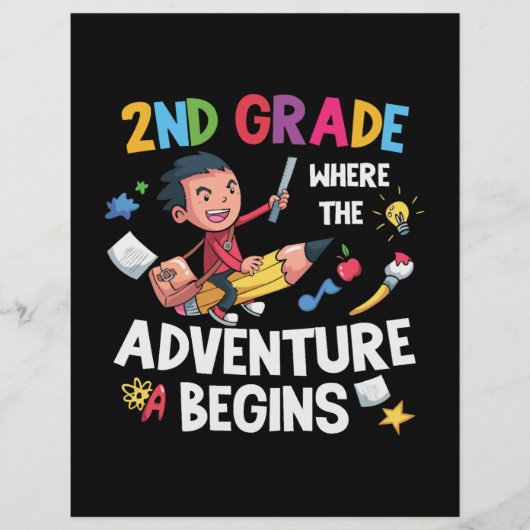 2nd Grade Where The Adventure Begins Flyer (Voorkant)