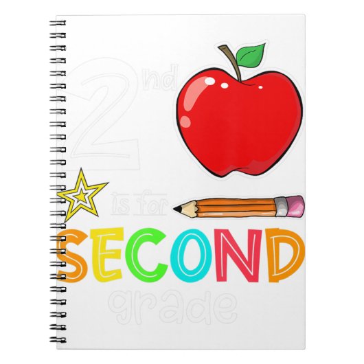 2nd Is For 2nd Grade Teacher Student Back To Schoo Notitieboek (Voorkant)
