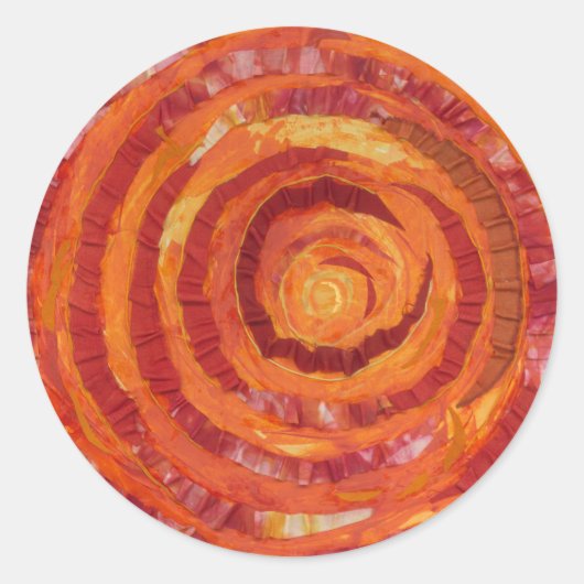 2nd-Sacral Chakra - Oranje verfstof #2 Ronde Sticker (Voorkant)