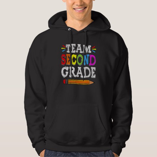2nd Teacher Team Second Grade Squad Back To School Hoodie (Voorkant)