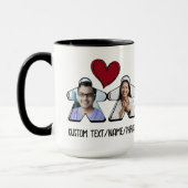 2P Carte photo personnalisée Jeu Couple Mug (Gauche)