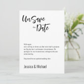 💍 2sided Minimalist Elegant UnSave the Date Save The Date (Staand voorkant)