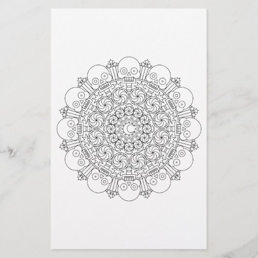 2spooky Halloween Skeleton Mandala Kleurenpakket Flyer (Voorkant)