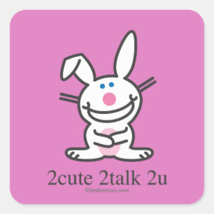 2u-talk 2u vierkante sticker
