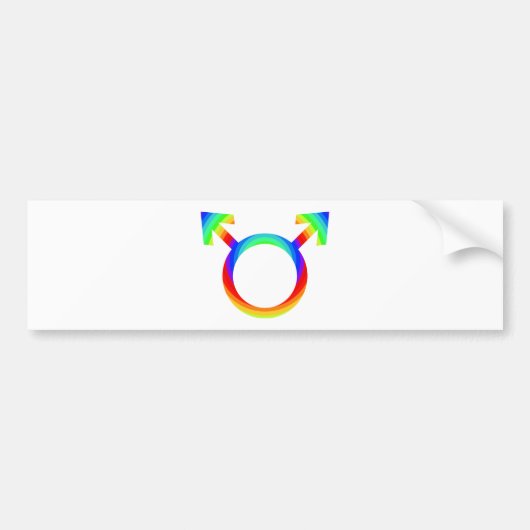 2word1 Gay Pride Bumpersticker (Voorkant)